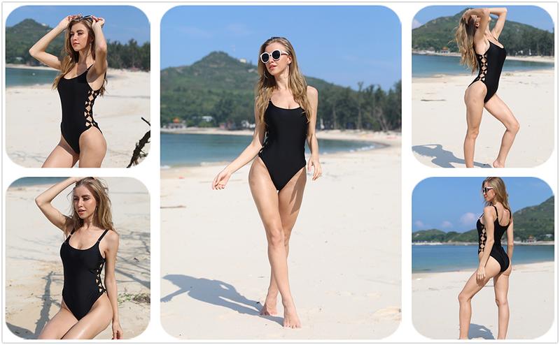 Tempt Me One Piece Bathing Suit for Women Slimming Swimsuits Crisscross Lace Up Sexy Swimsuit Side Cutout Swimsuit Plus Swimwear High Cut Swimsuit with Moderate Bottom Coverage Tummy Control