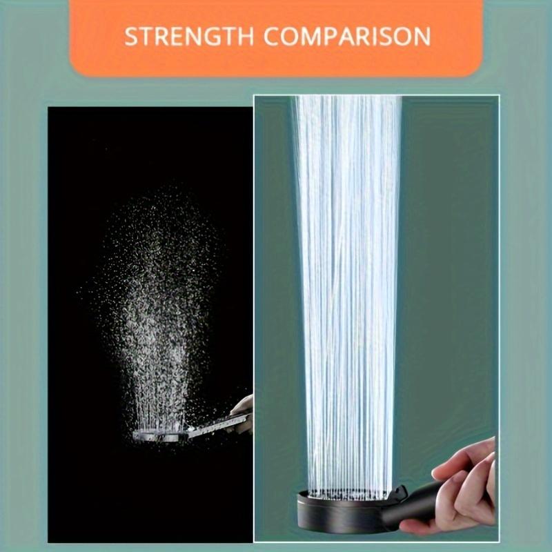 High Pressure Handheld Shower Head, 5 Modes, Sensitive Skin Friendly, Easy Installation, No Battery Needed, Modern Bathroom Accessory, Handheld Showerhead