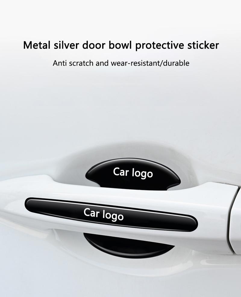 4 or 8 Pcs Car Door Handle Bowl Anti-Collision Protective Stickers for Toyota, Prius and Auris Auto Accessories