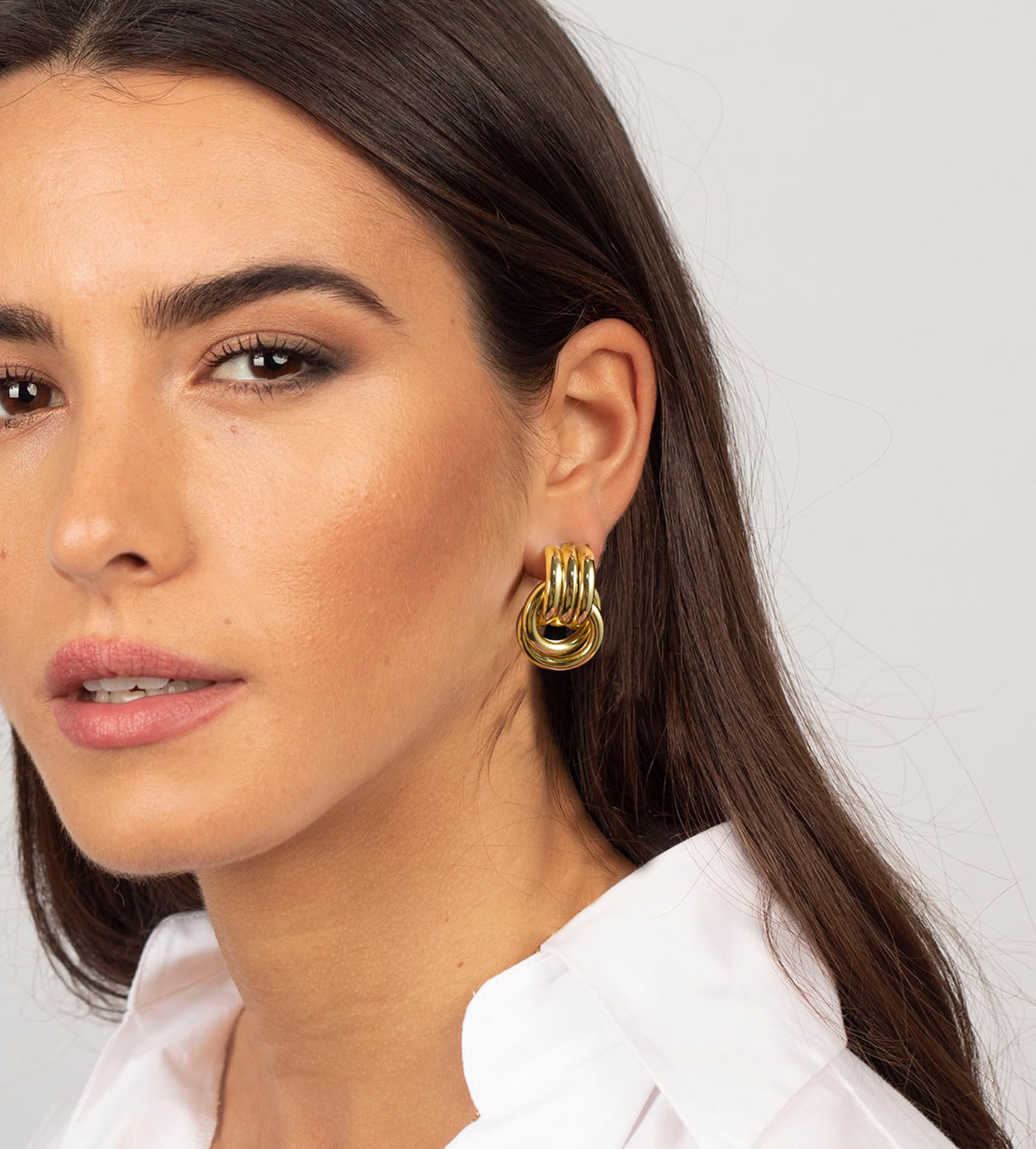 Aprilery Geometric Earrings for Women, Chunky Dangle Earrings Trendy Vintage Statement Earrings Dupes Jewelry for Women