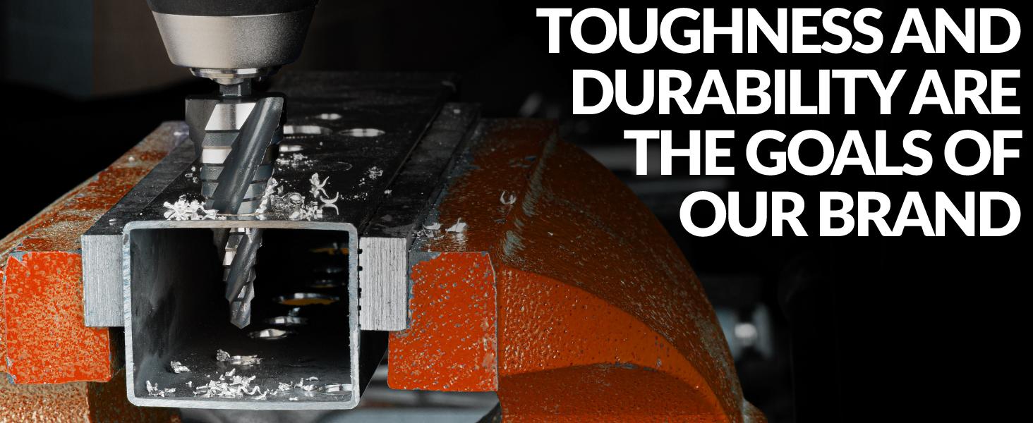 THINKWORK 10-Piece Nitrided HSS Step Drill Bit Set & Countersink Bits for Metal Aluminum Wood Plastic High Quality DIY Home Projects