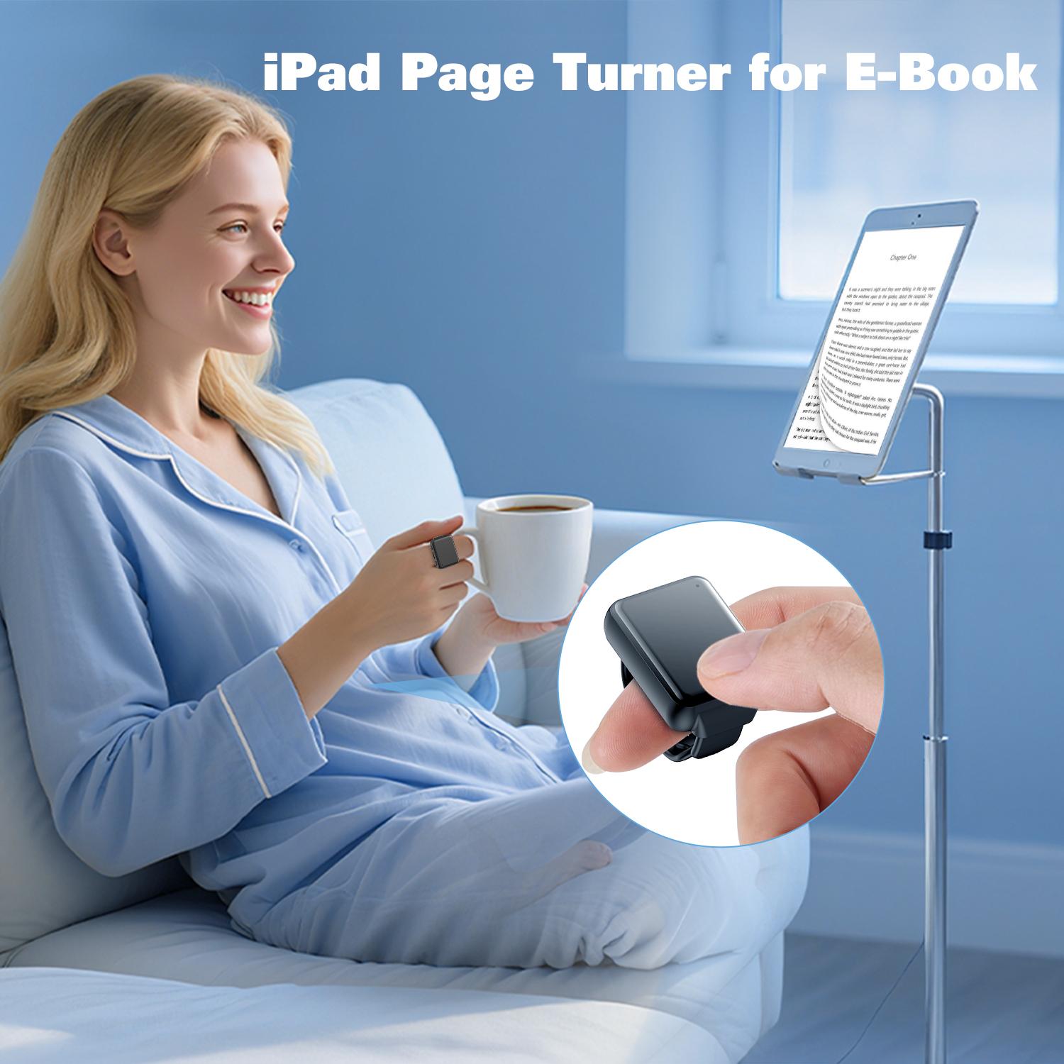 Multifunctional Ring Remote Control Wireless Rechargeable Bluetooth Compatible for iOS Android Cellphone Camera Stabilizer Multiplatform Touchscreen TikTok Scrolling