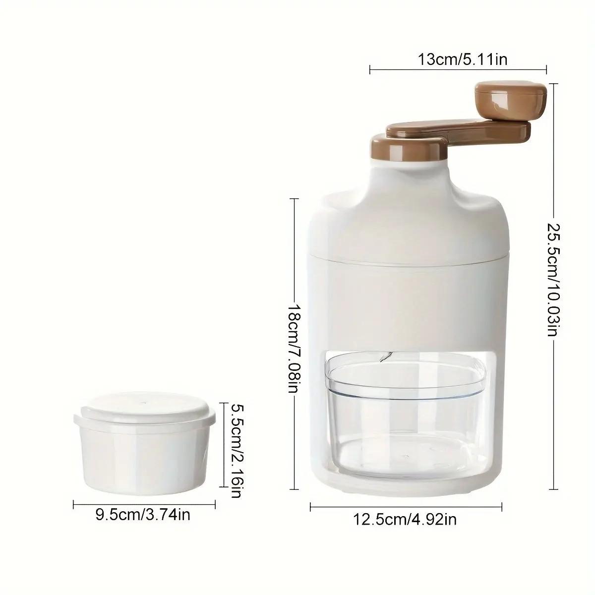 Portable Lightweight Manual Ice Crusher, BPA-Free Plastic, Ideal for Shaved Ice, Snow Cones, Fruit Pops, Includes Ice Tray, Perfect for Home, Parties, Outdoor Events, Shaved Ice Machine, Ice Shaver Machine, Ice Shaving Machine