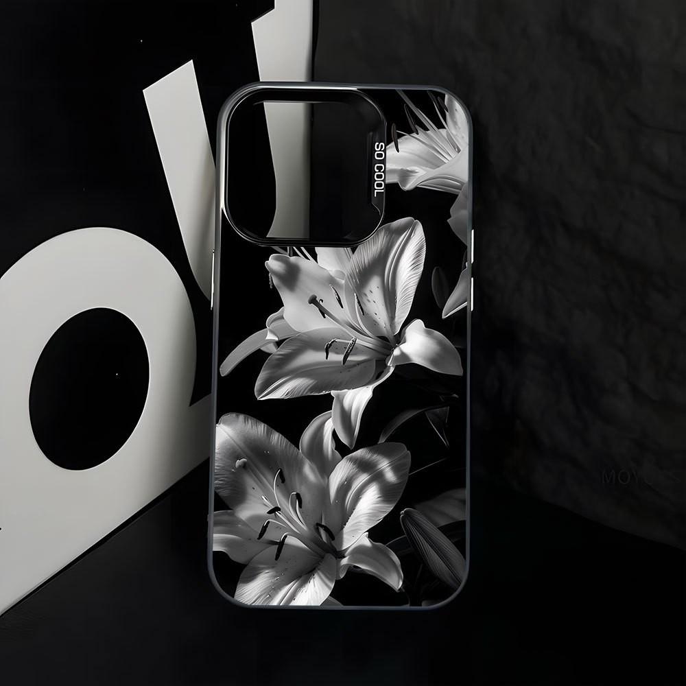 New Lily Floral Pattern Phone Case, High Quality Protective Cover for iPhone 17 16 15 14 13 12 Pro Max X XR XS Max