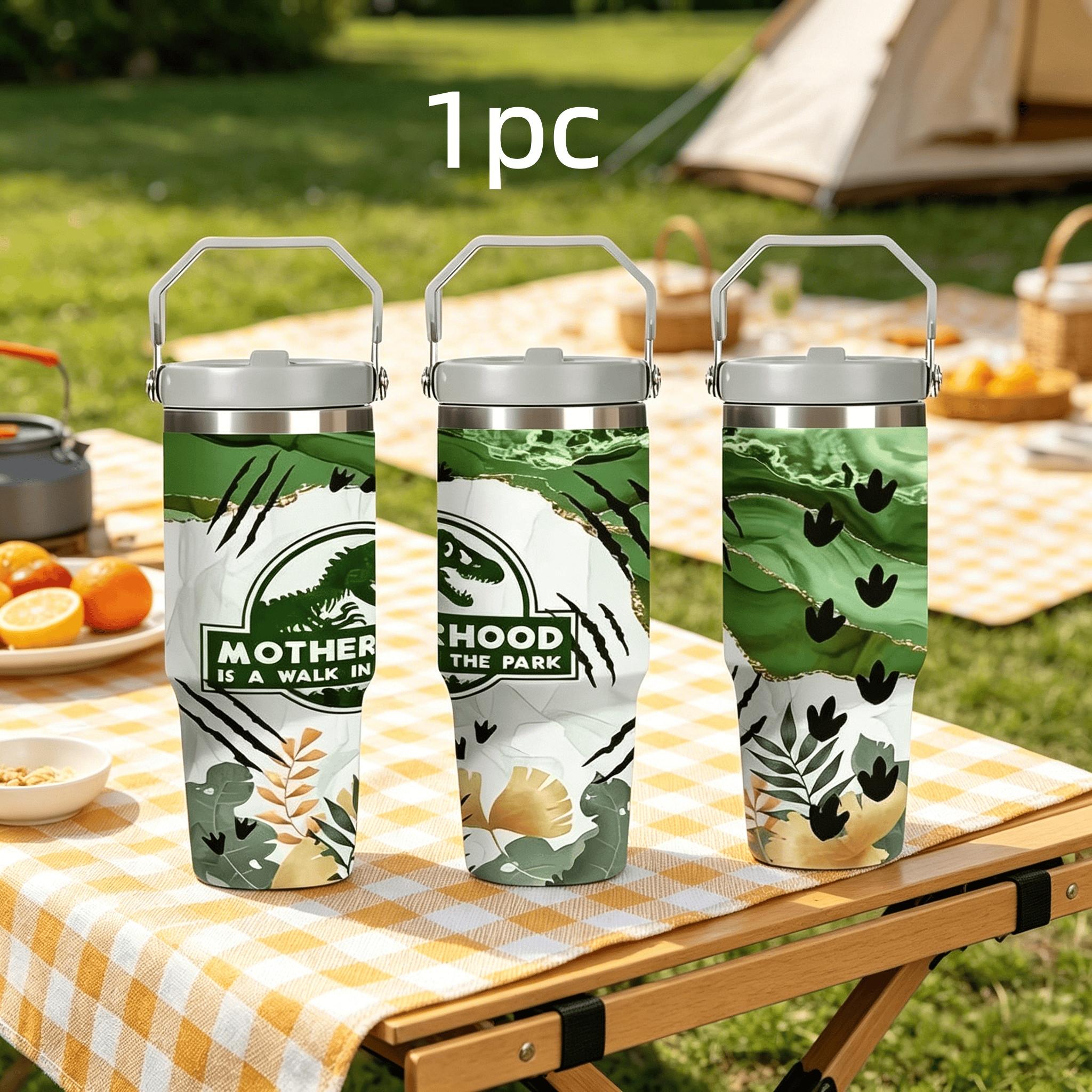 1pc Dinosaur Water Cup, Insulated Travel Mug, Leak-Proof Reusable Bottle, BPA-Free, Outdoor & Daily Use, Multiple Styles Available