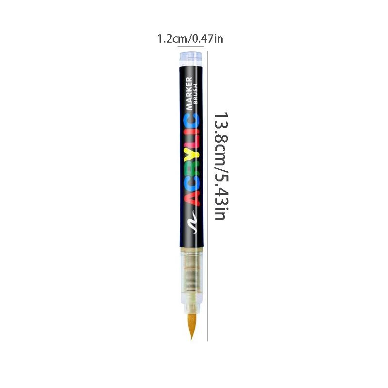Flysea4901 Liquid Acrylic Markers, Art Marker Pen, Large Capacity Stackable Non-Bleed Ink Pens, Long-Lasting Vibrant Colors for Drawing & Doodling