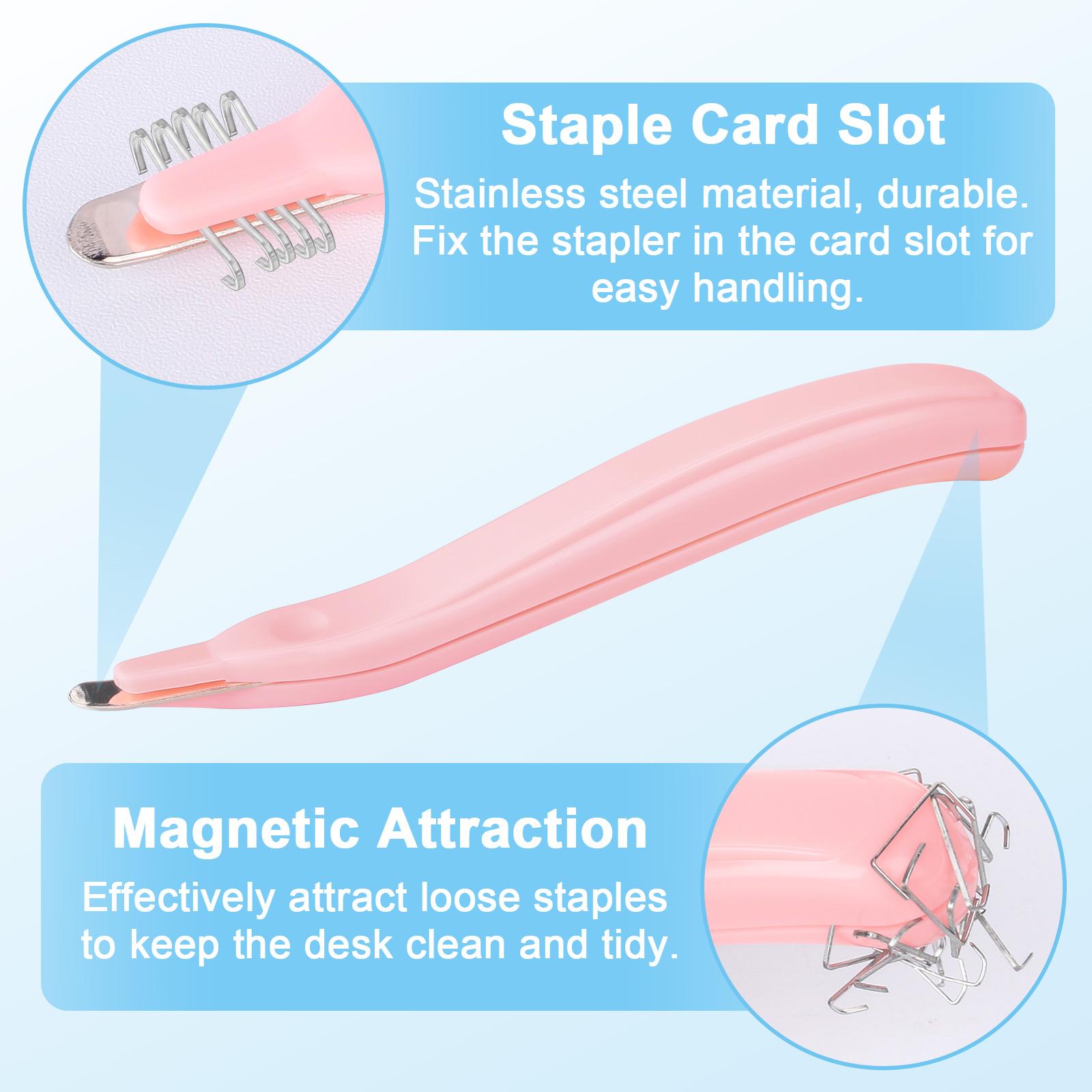 4 Pack Magnetic Staple Remover Tools, Professional Stapler Removers Staple Puller Remover for Classroom, Multicolored Stapler Remover Tool Staple Remover Stick for Home School Office, Office Stationery Supplies, Office Accessories (4 Colors)