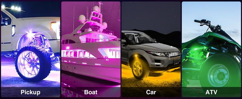 Nilight RGB LED Rock Lights Kit 10 PCS 18LED Wide Angle Wheel Well Light with Remote & Bluetooth App Dual Control Multi Modes Underglow Multicolor Neon Pod for ATV UTV SUV Offroad Truck RZR Boat  dealsforyoudays