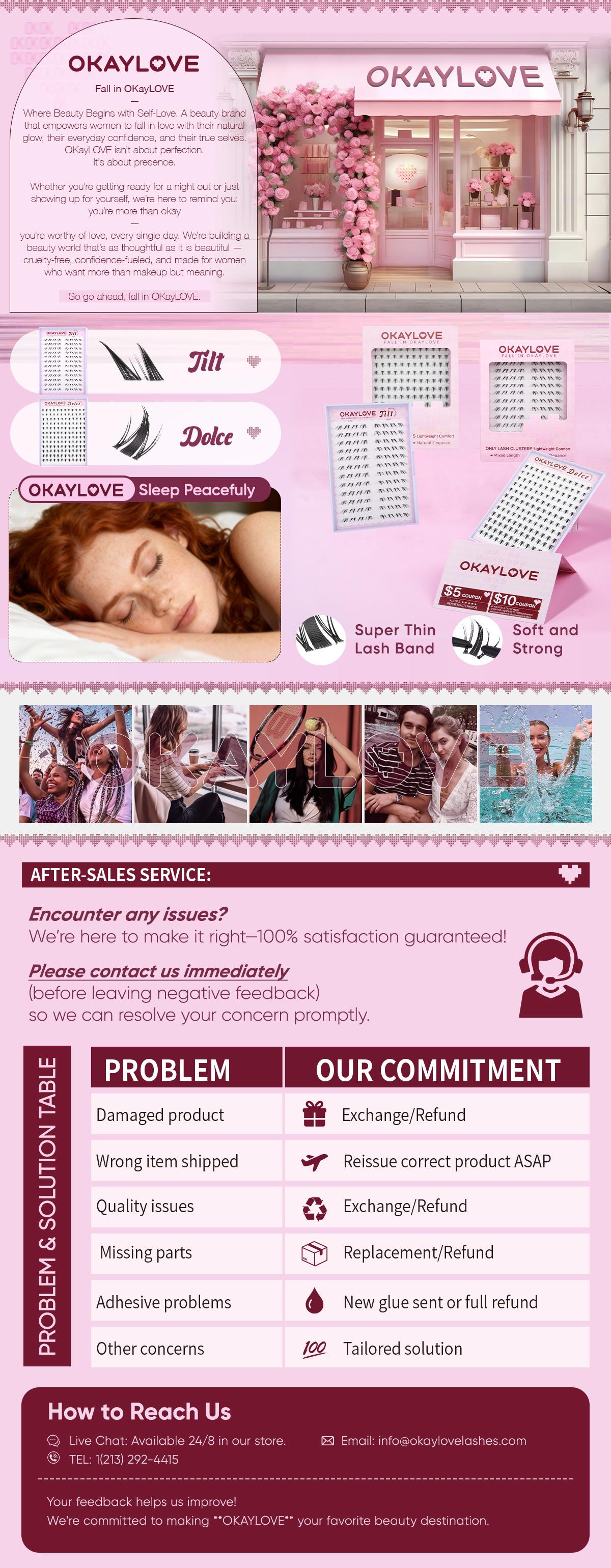 OKAYLOVE Bottom Lash Clusters Invisible Band Lower Lash Clusters DIY Lash Extension Fairy Bottom Eyelash Clusters Natural Lower Individual Lashes Dolce|Tilt