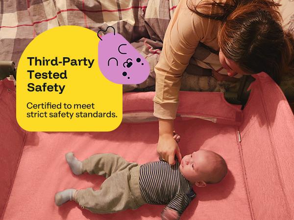 HARPPA Saimia | 5-in-1 Pack and Play Baby Bassinet & Playard, Bedside Sleeper with Mattress, Rocking Bassinet for Baby, Diaper Changing Baby Cribs, Foldable Playpen for Travel