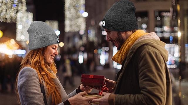 Christmas FOR-Unisex  with The Gifts for Men Dad USB Rechargeable Caps Valentine's Day outdoor  Unique Christmas Birthday Gifts for Men Husband Teen warm beany Knit  Outdoor Activities cap cycling sport lightweight sweat Winter Practical