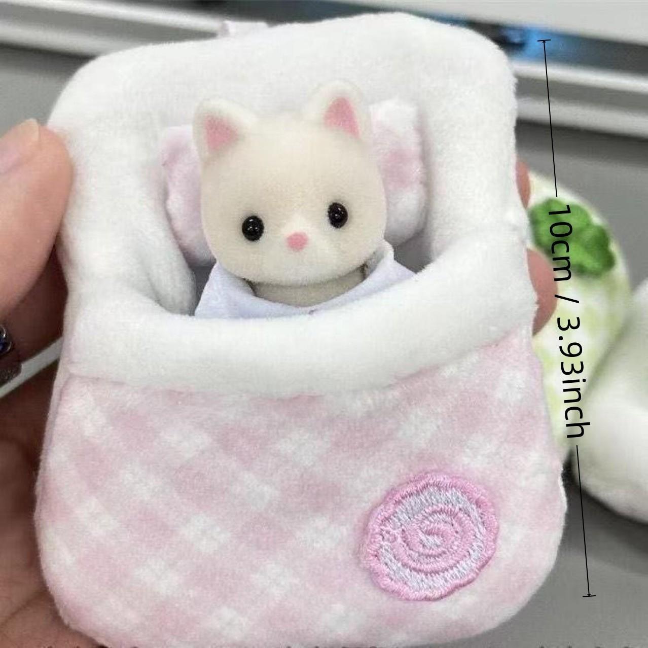 Cute Clover Plush Bed Nook, High Aesthetic Mini Doll Storage Nest, Fun Soft Toy Organizer, Ideal Choice for Collectors