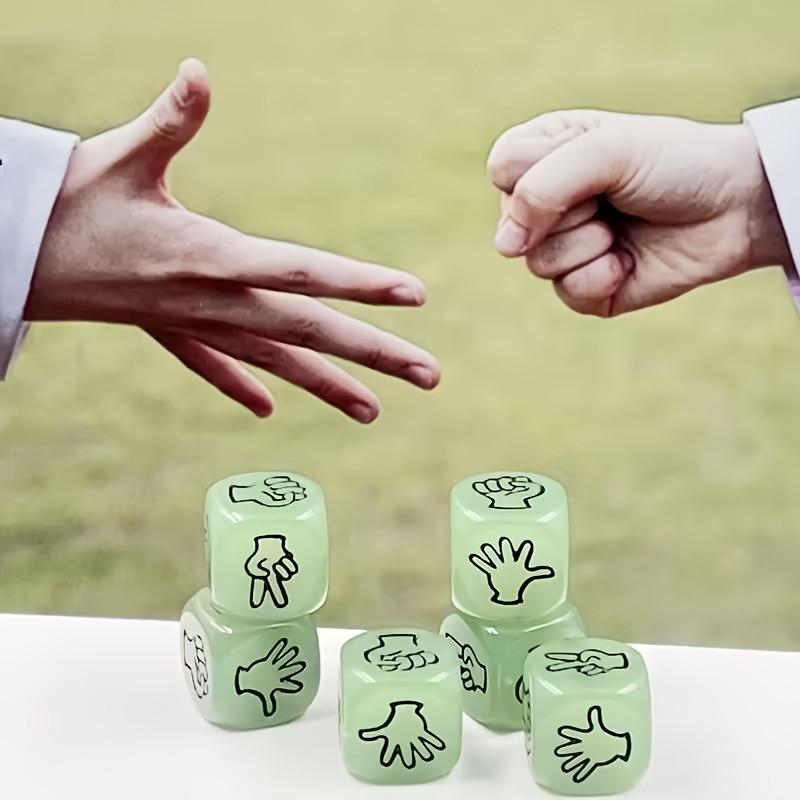 Night Glow Stone Scissors Paper Dice Game, Fun Outdoor Entertainment for Family Gatheries and Parties, Creative Gift for Christmas New Year