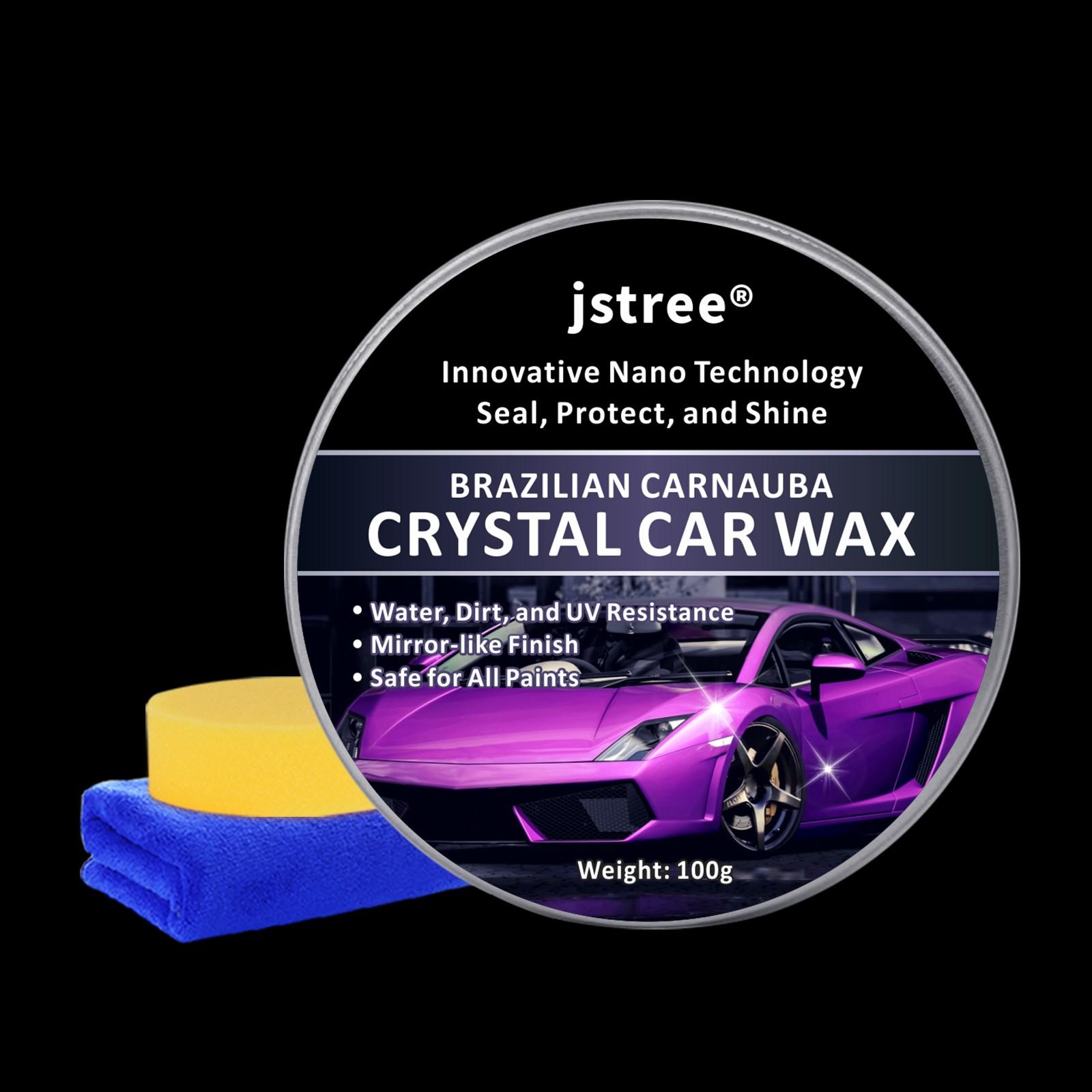 Jstree Car Solid Wax Polish Care, Remove Dirt Shine Protection Anti-Oxidation, 100g Auto Paint Maintenance Wax
