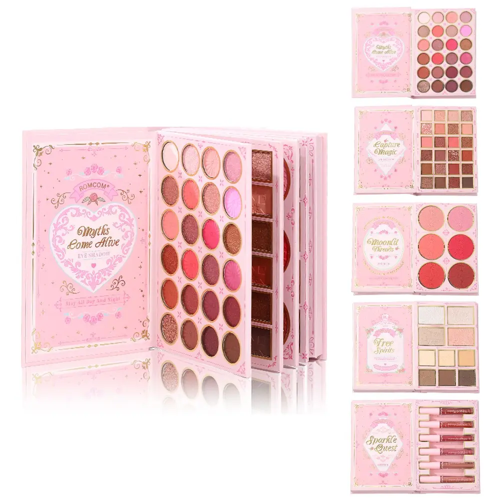 【Black Friday】Makeup Magic Book Set, Multi-Color Eyeshadow, Lip Gloss, Blush, and Highlighter Kit, Holiday Gift for Women, Beauty Sets, Makeup Sets #GLOBAL PICKS