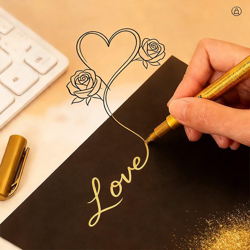 2 Pack & Silver Color Markers Set, Metal Sign Pen, Art Pen, Artist Drawing Pen Ideal for Valentine's Day Cards and Holiday Decorations 2 Pack & Silver Color Markers Set, Metal Sign Pen, Art Pen, Artist Drawing Pen Ideal for Valentine's Day Cards and Holiday Decorations