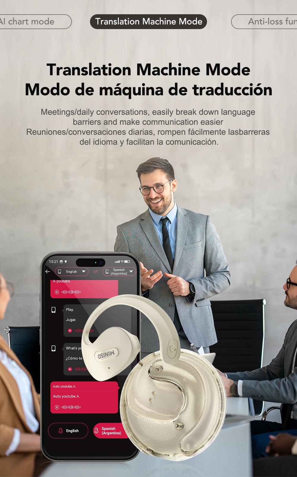 MINISO X15Pro Wireless Headphones Bluetooth 5.4 Sport Earphone Support 135 Languages HIFI Sound Quality