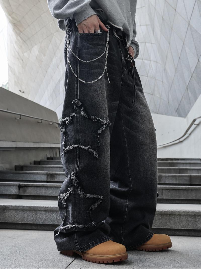 Four-Season Washed Vintage Loose Straight Leg Jeans, Y2K Street Style Denim Jeans, Perfect Gift for Husband and Boyfriend