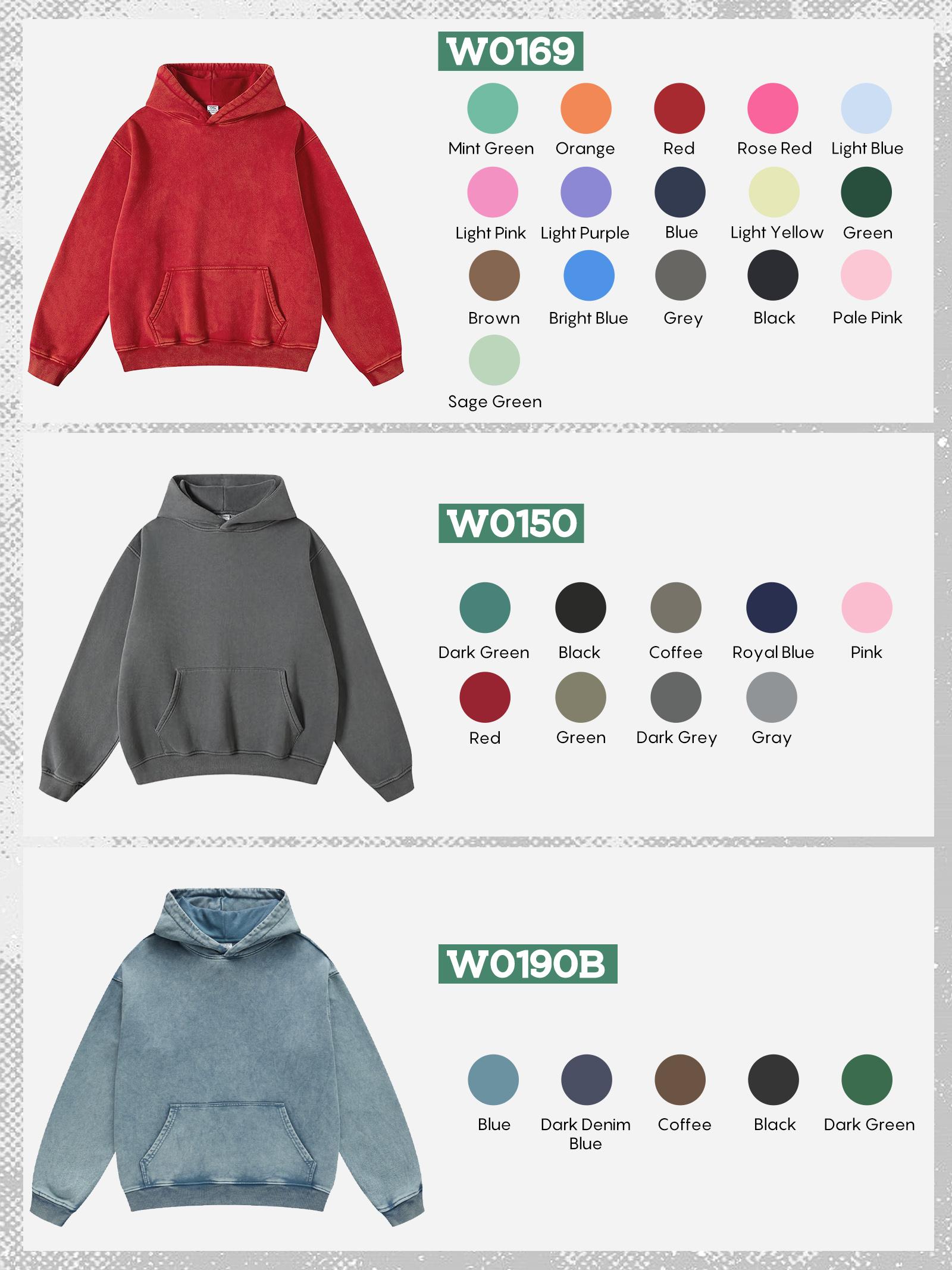 FAIABLE Unisex Casual Oversized Vintage Wash Hoodie Plush Heavyweight Cotton for Couples Stylish Streetwear College Winter Long Sleeve Sweatshirts