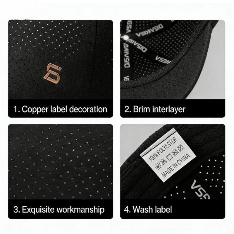 2-Pack Men's Sun Protection Baseball Cap, Mesh Breathable Quick-Dry Sports Cap, UV Protection, Suitable for Summer Outdoor Sports