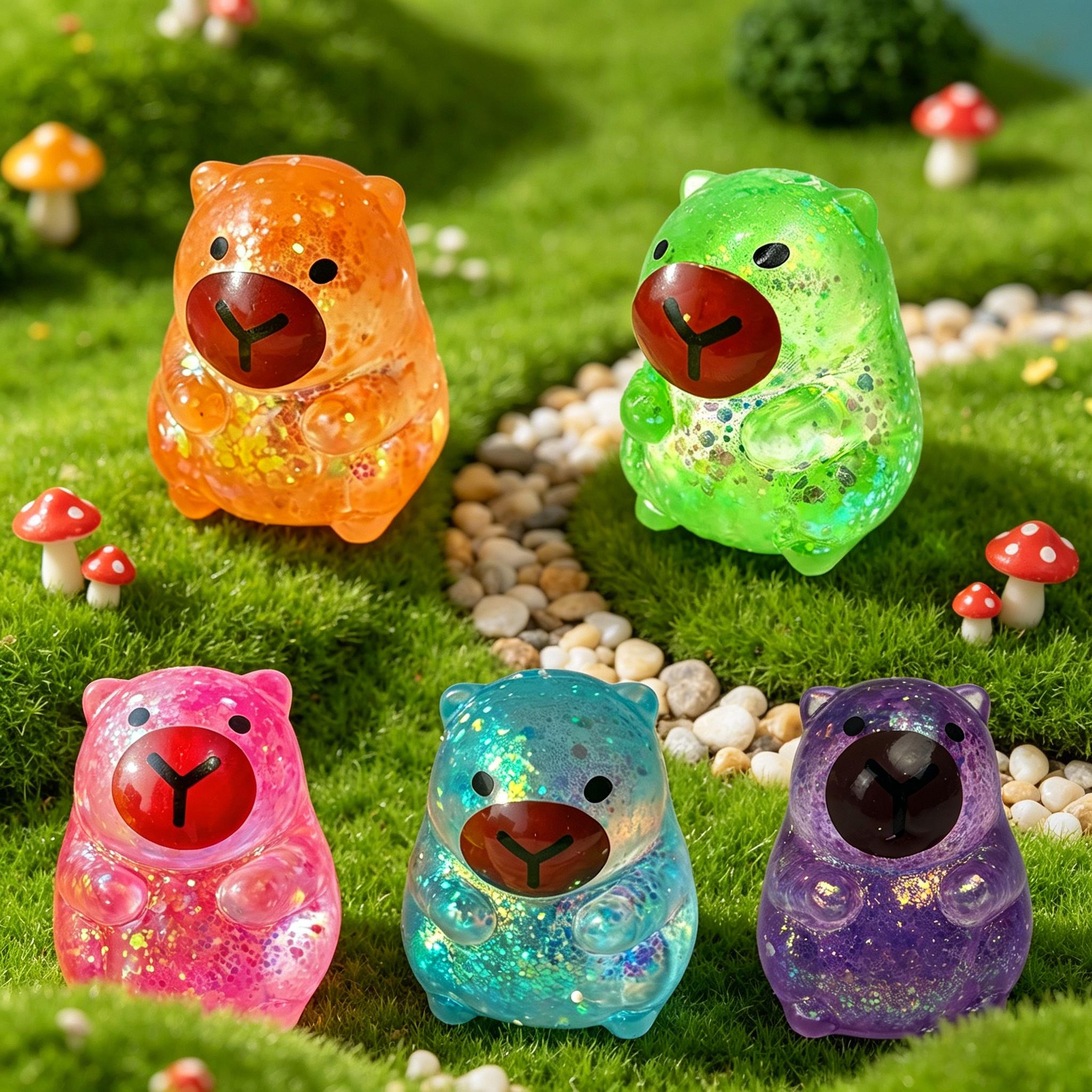 1/8pcs Novel stress relief toy set, relieves anxiety, slowly rebounds stress relief toys, Squishies, cute desktop accessories suitable for office workers, creative party gifts, holiday gifts, perfect gift choices, 8 different styles, boxed