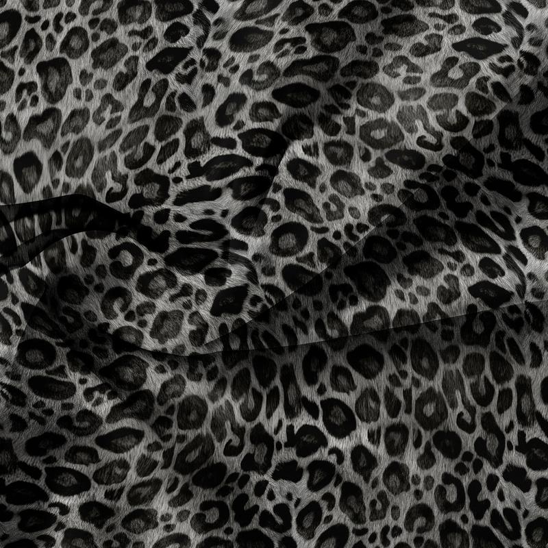 black Gray Leopard Print Decorative Duvet Cover Set, 3 Counts/set Including 1 Duvet Cover & 2 Pillowcases Without Filler , Soft Comfortable Bedding Set For Home Bedroom