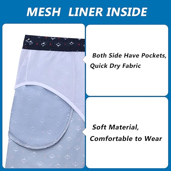 Men's Swim Trunks Hawaiian Bathing Mesh Lining Suit Swimsuits Beach Shorts with Pockets Men's Swim Trunks Hawaiian Bathing Mesh Lining Suit Swimsuits Beach Shorts with Pockets