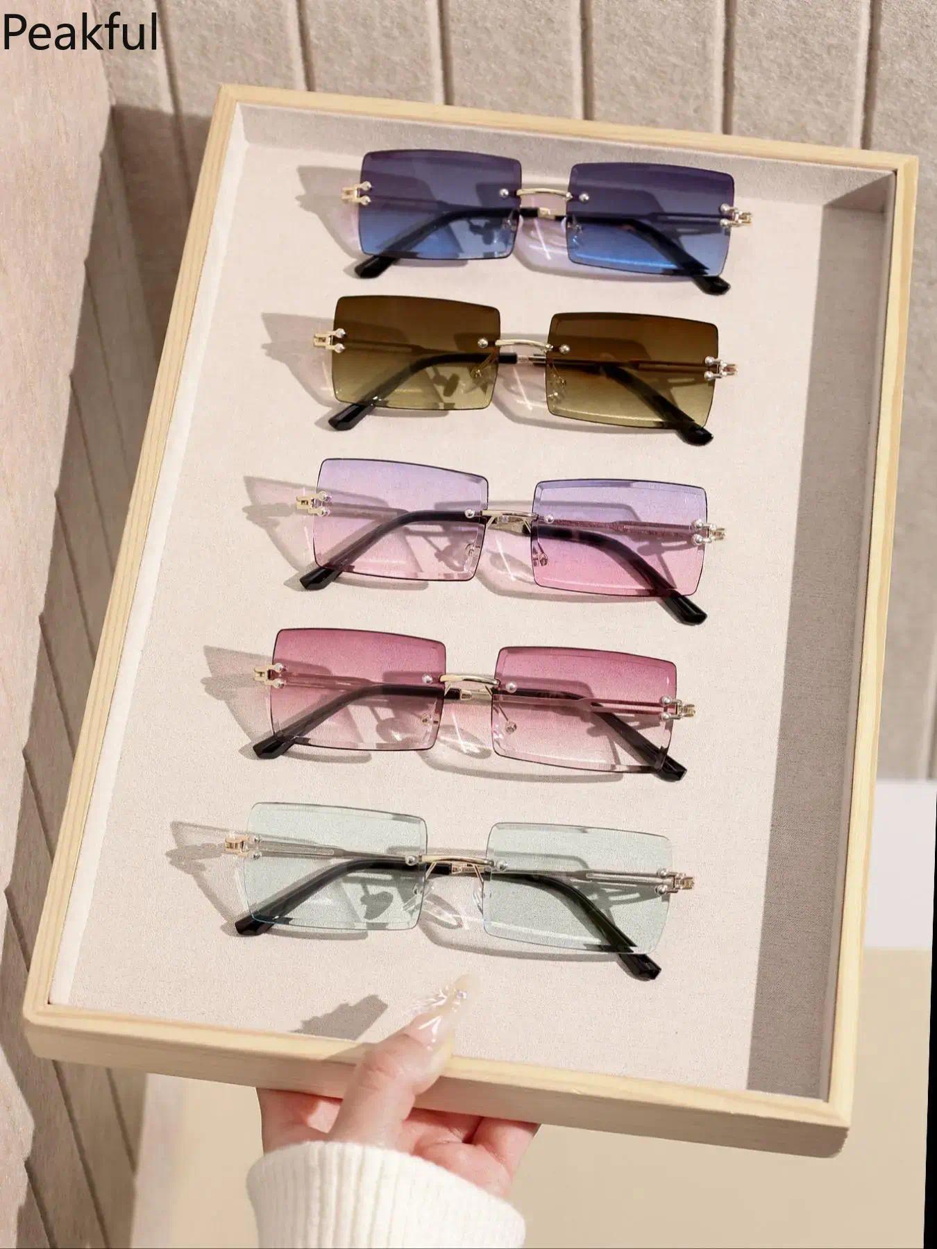 Unisex Fashion Square Decorative Eyeglasses, Vintage Simple Multicolor Eyeglasses for Outdoor Activities