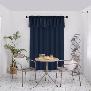 Deconovo Valances for Windows(1 Panel, 42x18|52x18 Inch), Scalloped Short Curtains for Bedroom, Kitchen, Dining Room, Living Room, Bathroom Deconovo Valances for Windows(1 Panel, 42x18|52x18 Inch), Scalloped Short Curtains for Bedroom, Kitchen, Dining Room, Living Room, Bathroom