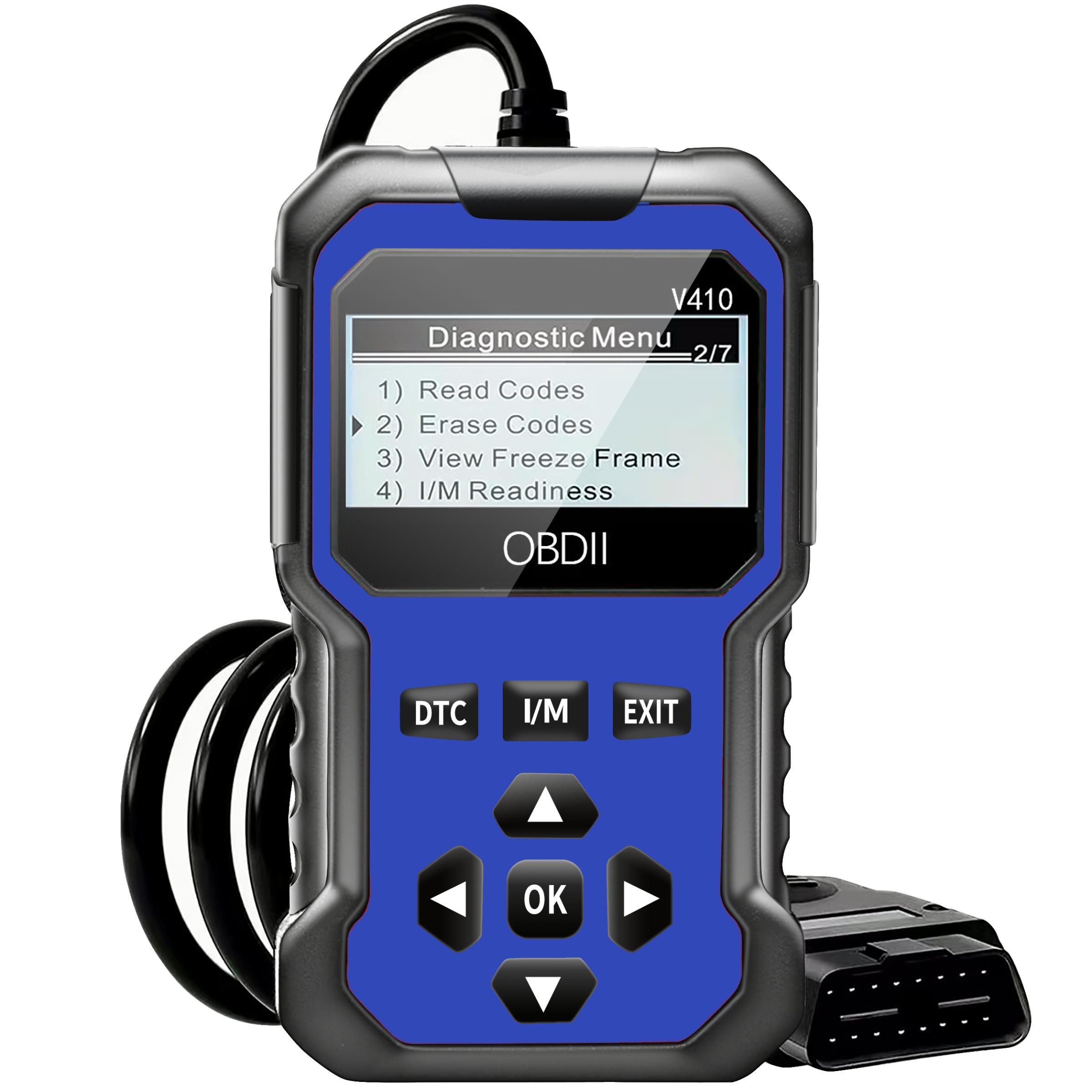 OBD2 Car Diagnostic Tool, OBDII Universal Diagnostic Tool, Integrated Engine Fault Detection, Fault Code Reading & Voltage Charging Test Functions