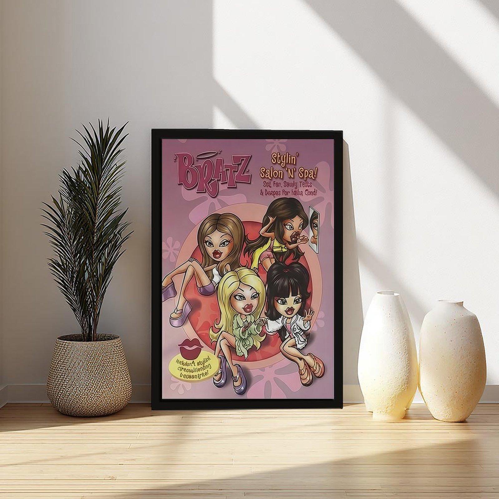 High-Quality Modern Vibrant Cartoon Print Wall Art Poster, Decorative Artwork, Doll Lover Cartoon Girl Home Decor, Art Print, Perfect Gift for Living Room, Bedroom, Office, Canvas Wall Art Painting, Cute Aesthetic Decor for Kids Room Dorm Nursery