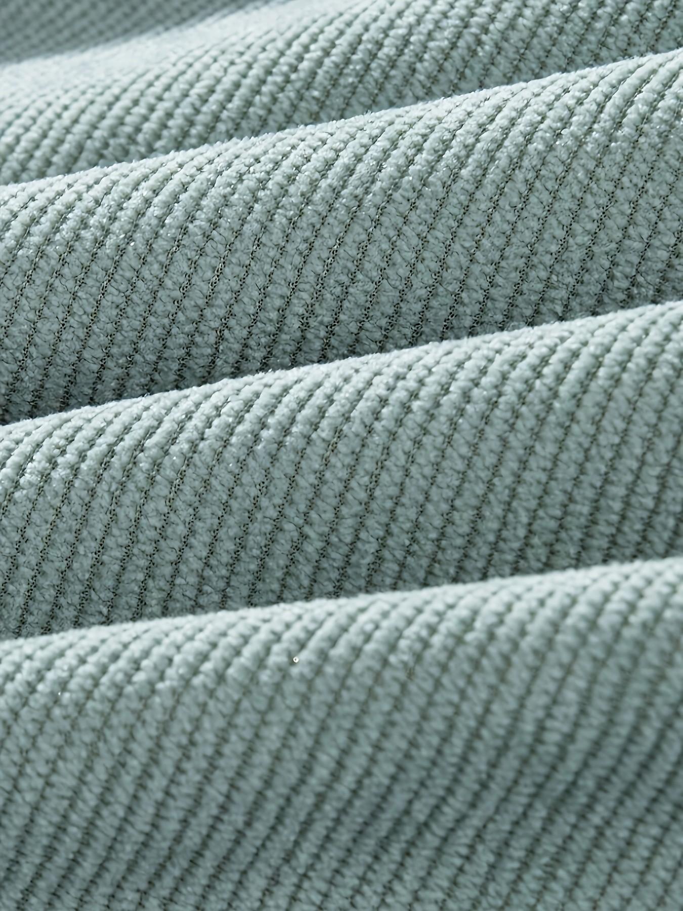 Men's Solid Color Vintage Corduroy Striped Shorts, Drawstring, Pocket, Letter Leather Label, Lightweight Comfortable Gym Shorts, Summer Fitness, Outdoor, Beach Vacation