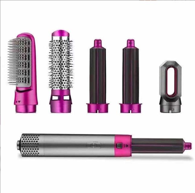 Five-In-One Hair Dryer Comb, Multi-Function Curling/straightening/drying/smoothing Tool, Thermal Hair Styler, 100v-120v Voltage, Us Plug