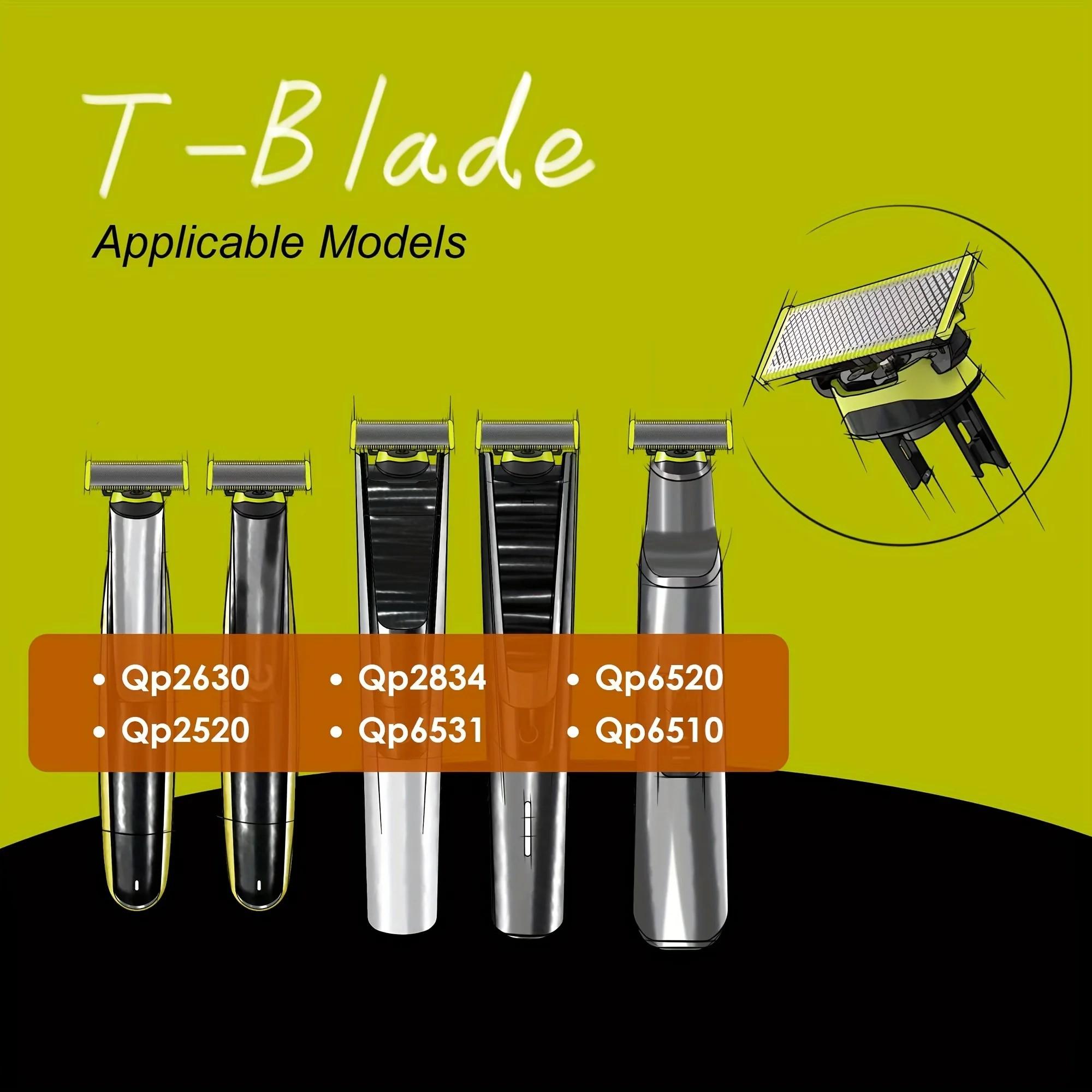 Replacement Small T-Blade Shaver Head, Compatible with Qp2523, 6523, 2527, 2520, Durable Efficient Hair Removal Solution