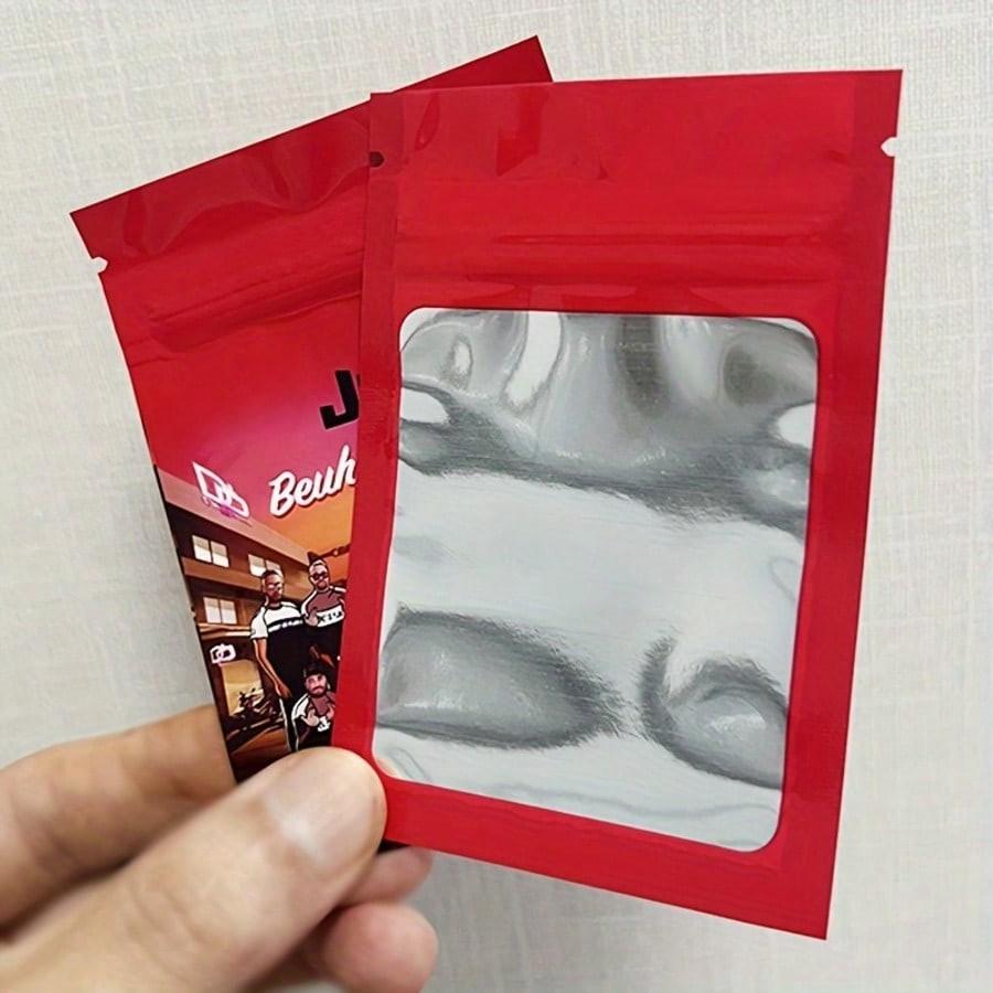 20/50/100PCS Reusable Polyester Film Zipper Storage Bags,  Ideal for Party Gifts, Gift Wrapping, Durable and Convenient