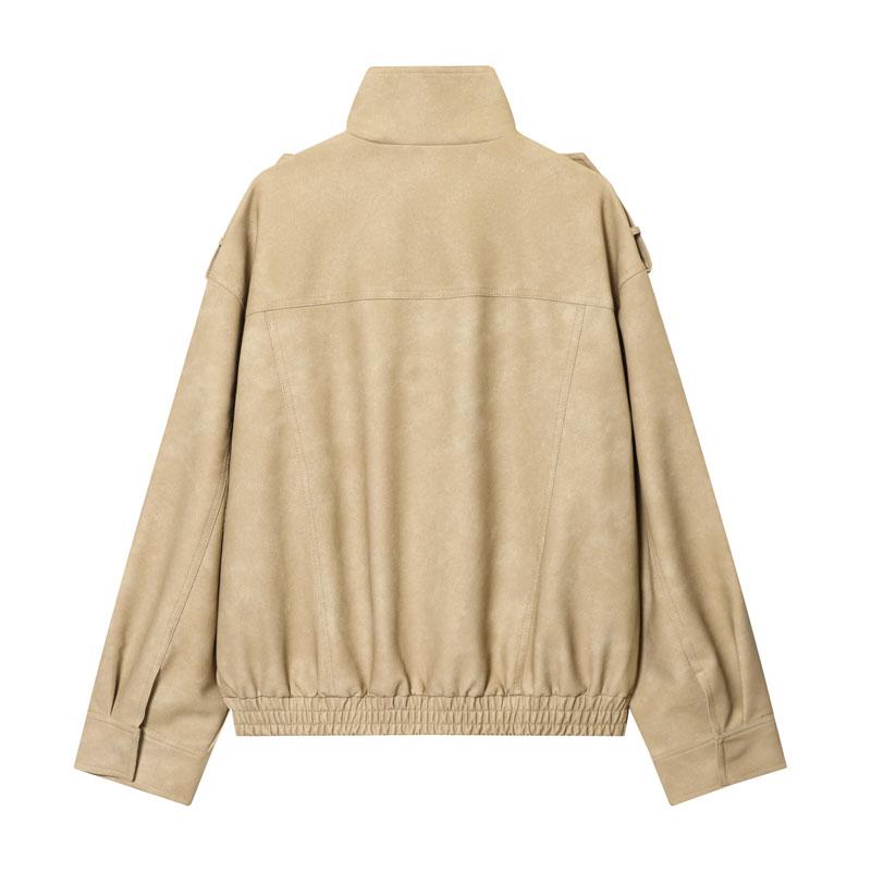 Women's Winter New Jacket Coats Zipper Oversized Long Sleeve Stand Collar Multiple Pockets Workwear Streetwear Street Style Casual Unisex Outerwear