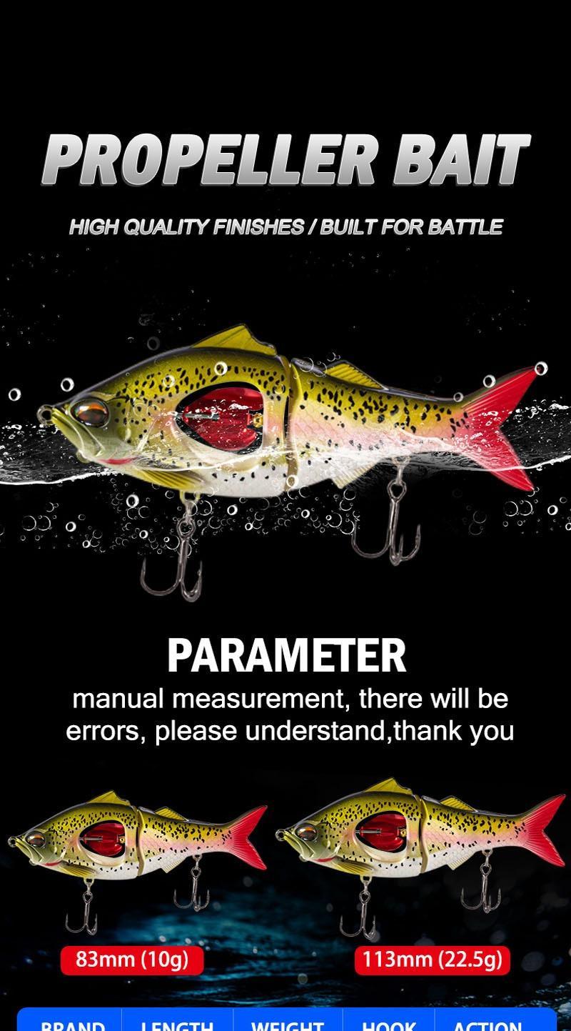 New Multi-Jointed Sinking Lure — A Realistic, Segmented Swimbait. Equipped with razor-sharp hooks, this lure is suitable for both freshwater and saltwater environments, specifically designed to target species such as bass and pike. An essential accessory