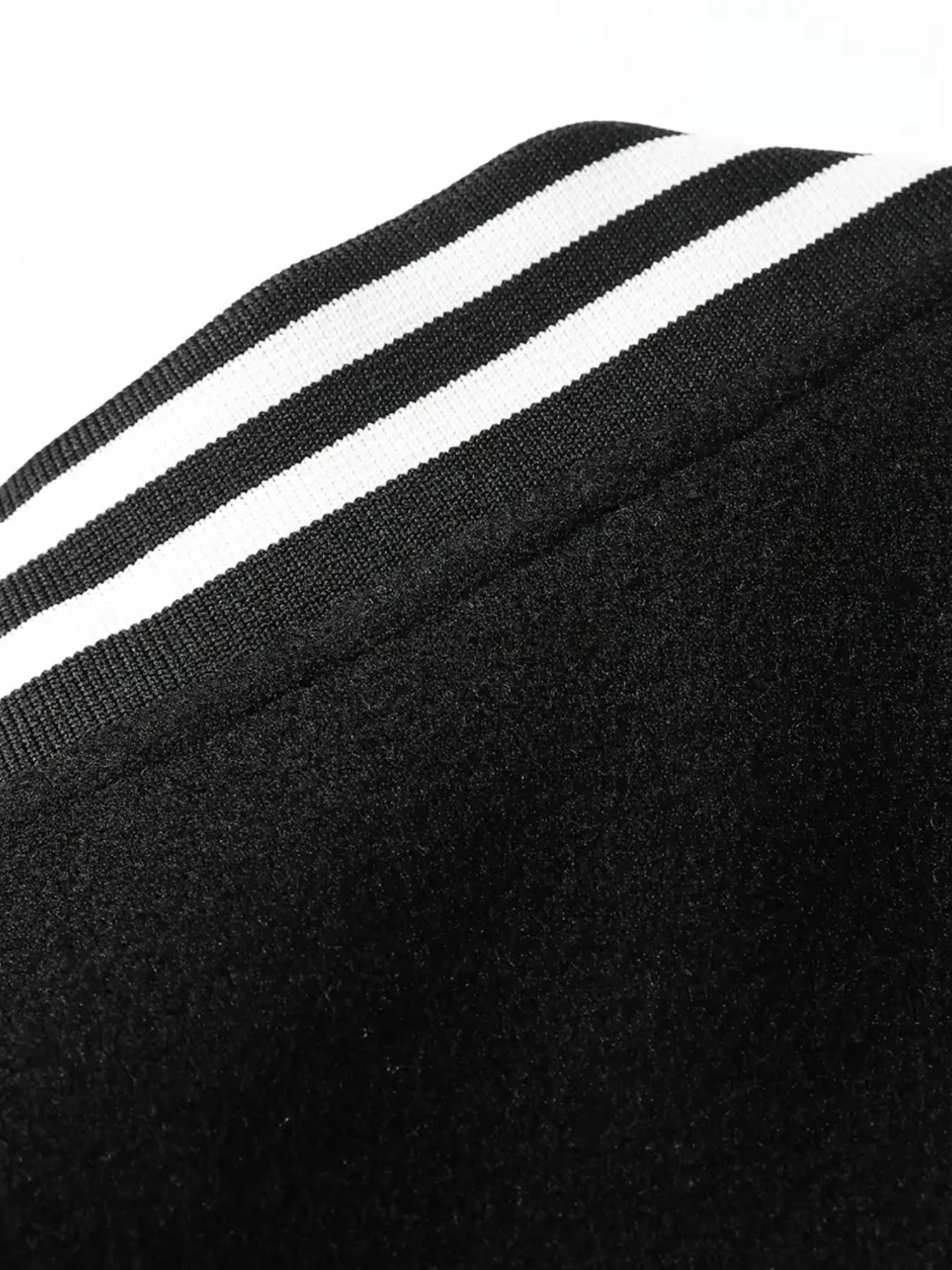 Trendy Baseball Jacket La Style, Colorblock Sleeves, Button Closure, Stretch Fabric, All Season Comfortable Outerwear, High-Quality Stitching