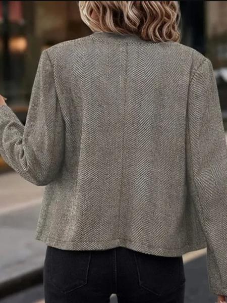 Women's Fashion Button Decorated Slim Fit Jacket Coat, Autumn Winter Casual Long Sleeve Outerwear, Stylish Ladies Clothing, Everyday Womenswear Women's Fashion Button Decorated Slim Fit Jacket Coat, Autumn Winter Casual Long Sleeve Outerwear, Stylish Ladies Clothing, Everyday Womenswear