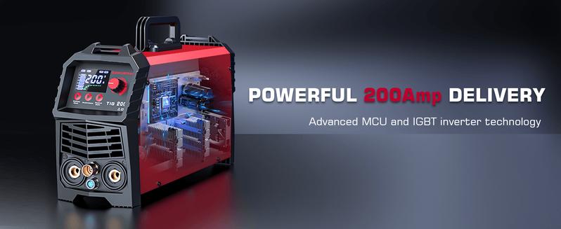 ARCCAPTAIN TIG200 TIG Welder 200A High Frequency 110v/220v Dual Voltage 2 in 1 LED Display TIG/Stick/Arc Welding Machine with 2T/4T Function & Tungsten Electrode Black Friday and Cyber Monday Deal, Thanksgiving/Christmas Gifts for Men/Dad