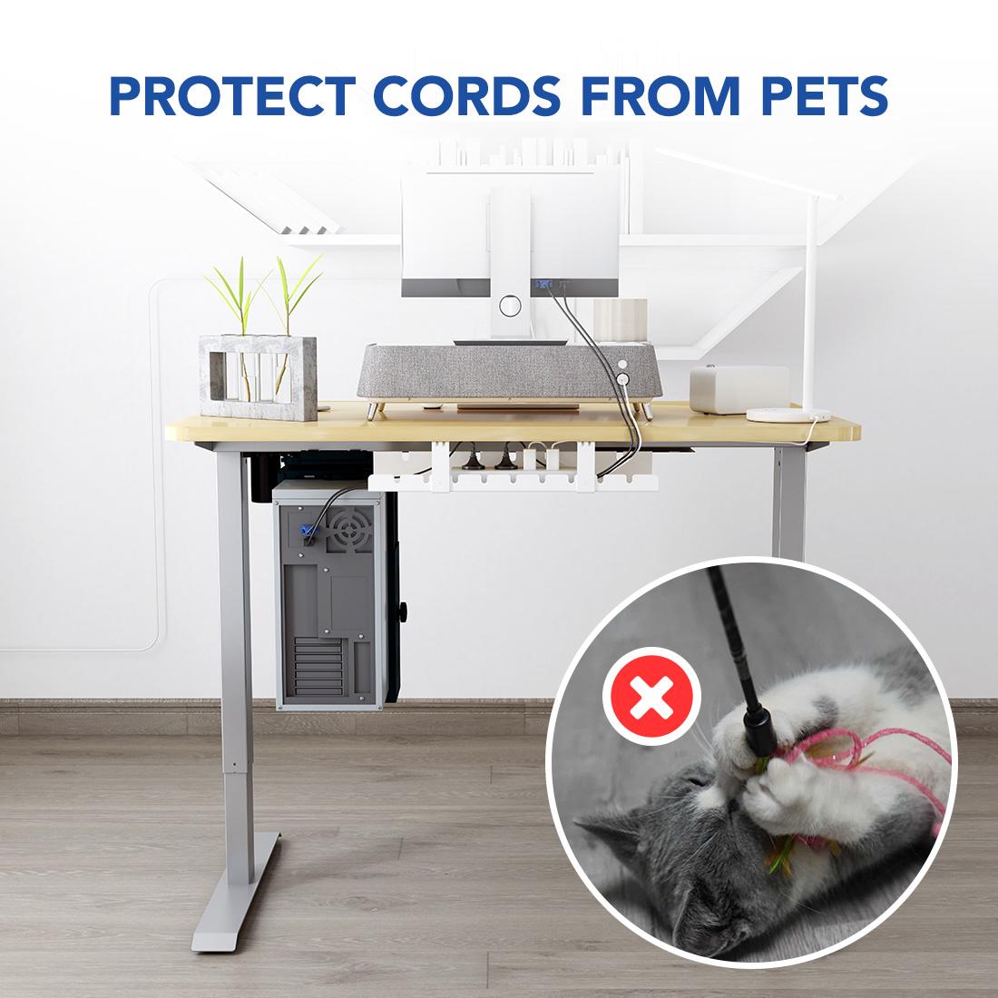 【TikTokShopBlackFriday】FLEXISPOT Under Desk Cable Management Tray, Metal Wire Raceway Organizer for Standing Desk