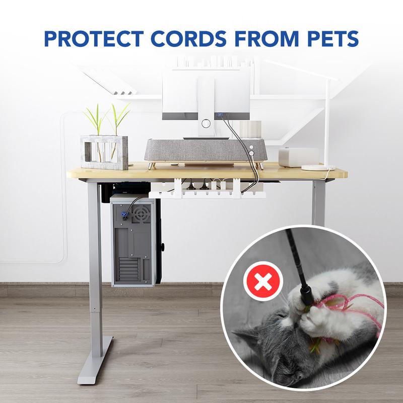 【TikTokShopBlackFriday】FLEXISPOT Under Desk Cable Management Tray, Metal Wire Raceway Organizer for Standing Desk