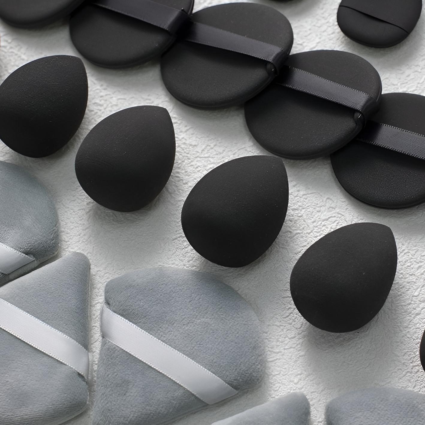 Full Set Makeup Sponges & Puffs Combo, Sponge Kit, Multi-Texture (velvet & Skin-Friendly) Blending Setting Tools, Vegan Cruelty-Free Beauty Tools