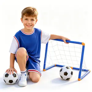 Children Plastic Football Goal Indoor Outdoor Sports Toy, Portable 47cm, Suitable for Kids Ages 3-12 & Adults, Full Body Workout, Soccer Net