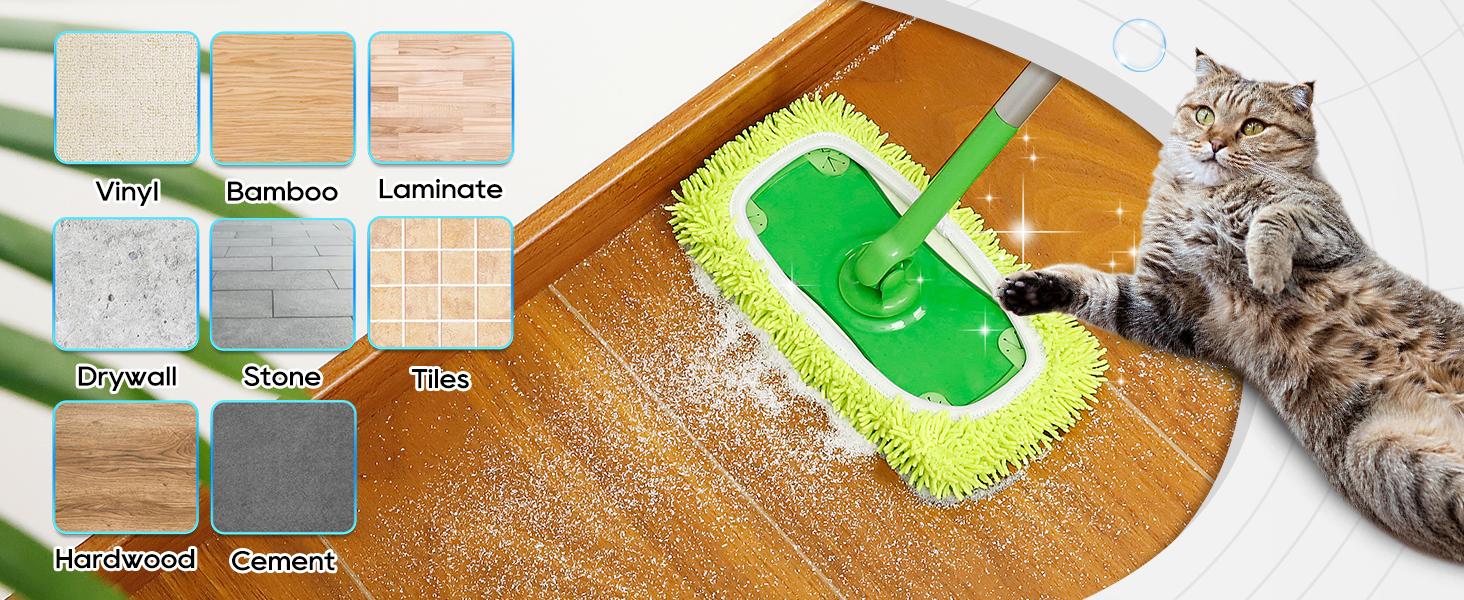 [FREE SHIPPING] KEEPOW Reusable Mop Pads with washing bag, for All 10 Inches Flat Mop (Mop is Not Included)