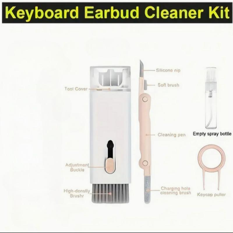 7-in-1 Cleaning Kit for Keyboard & Earphone & Screen, Multifunctional Cleaning Brush, Household Cleaning Tools for Earphone Phone Keycaps