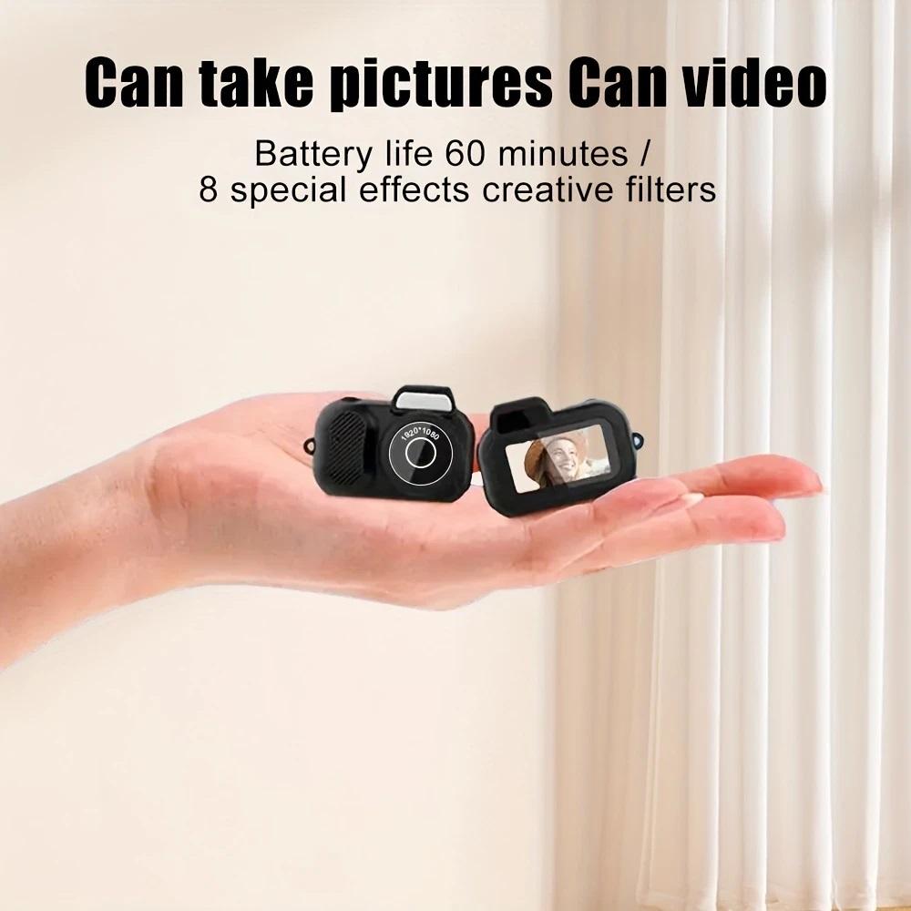 Mini Screen Indoor Outdoor Sports Camera, HD 1080P Portable Retro Ultra-Small Video Recorder, Supports TF Card, Compact Design