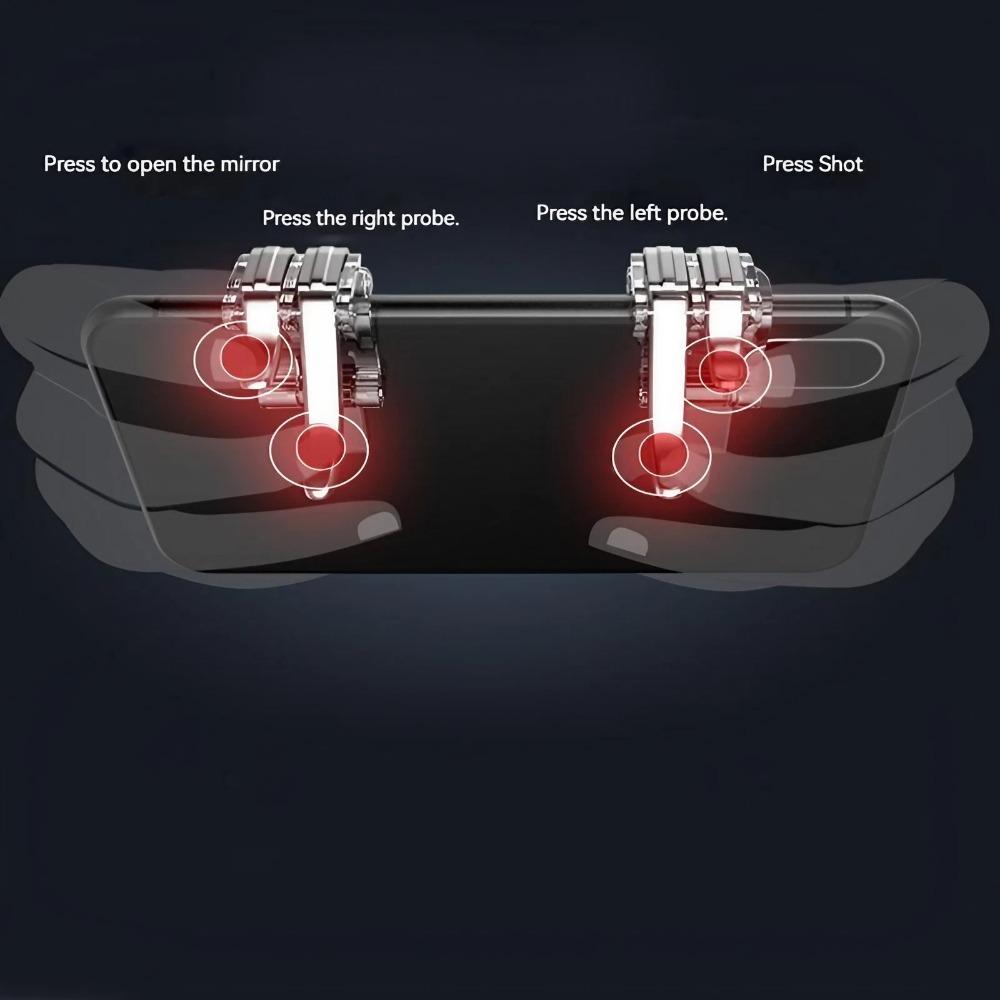 High Sensitivity Gaming Trigger for Mobile FPS: Ergonomic Design, Rapid Fire & Quick Aim. Easy Installation, Essential eSports Accessory for Competitive Play. Boost Your Performance with L1R1 L2R2 Buttons, Mobile Game Trigger