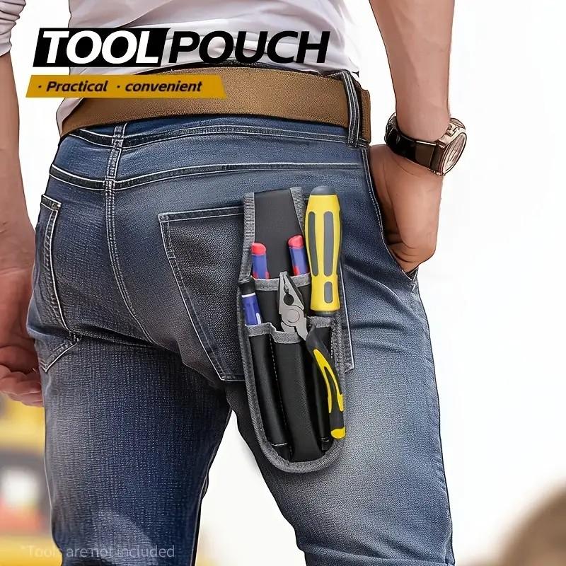 Multifunctional Tool Storage Bag, Tool Pouch, Hand-Free Waist Pack for DIY, Woodworking, Home Repair, Durable Workstation Organizer ()