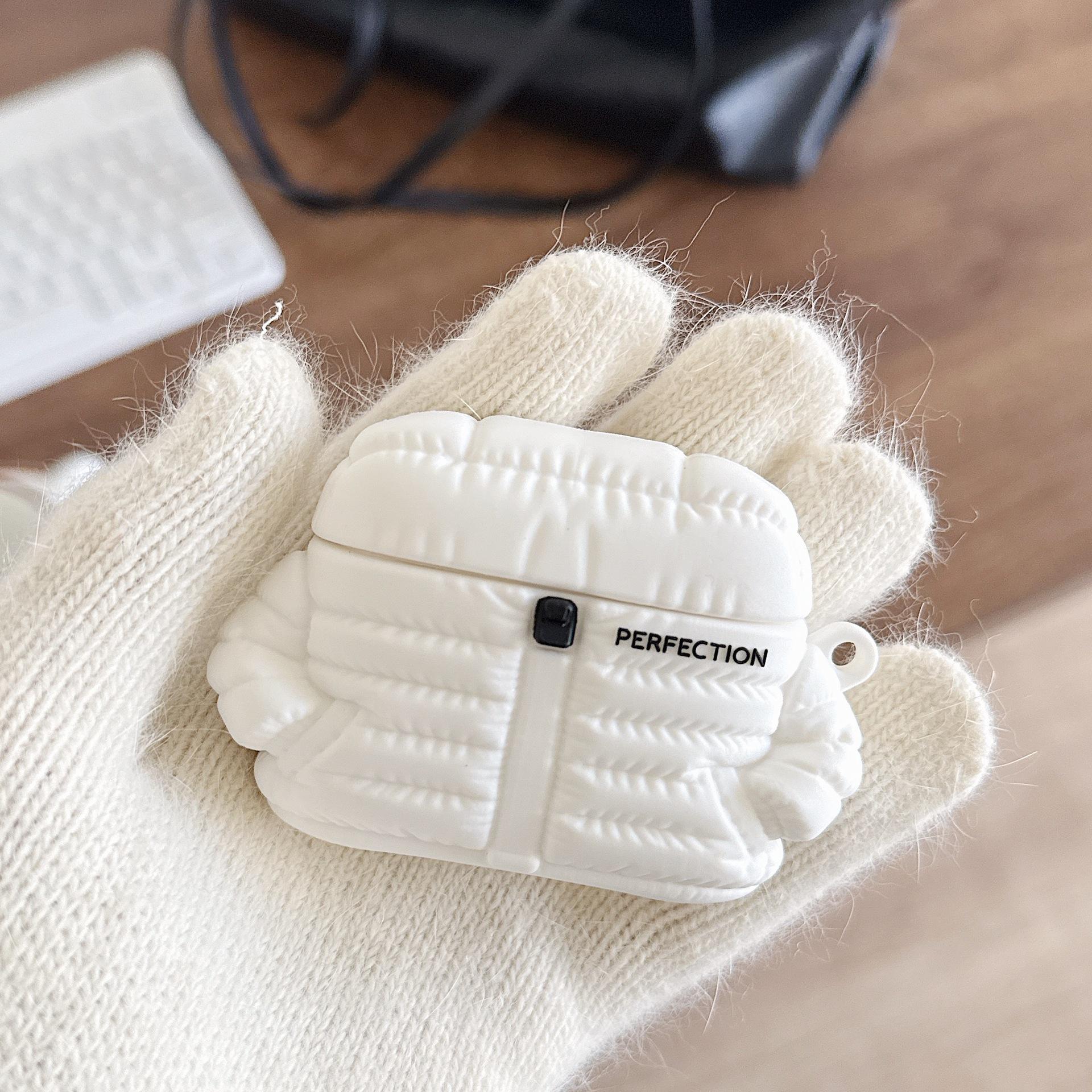 1 down jacket shaped headphone case, cute wireless Bluetooth headphone case, drop resistant, durable and stylish accessory, suitable for AirPods pro3/1/2/3/4/pro/pro2 (shape may vary depending on model)